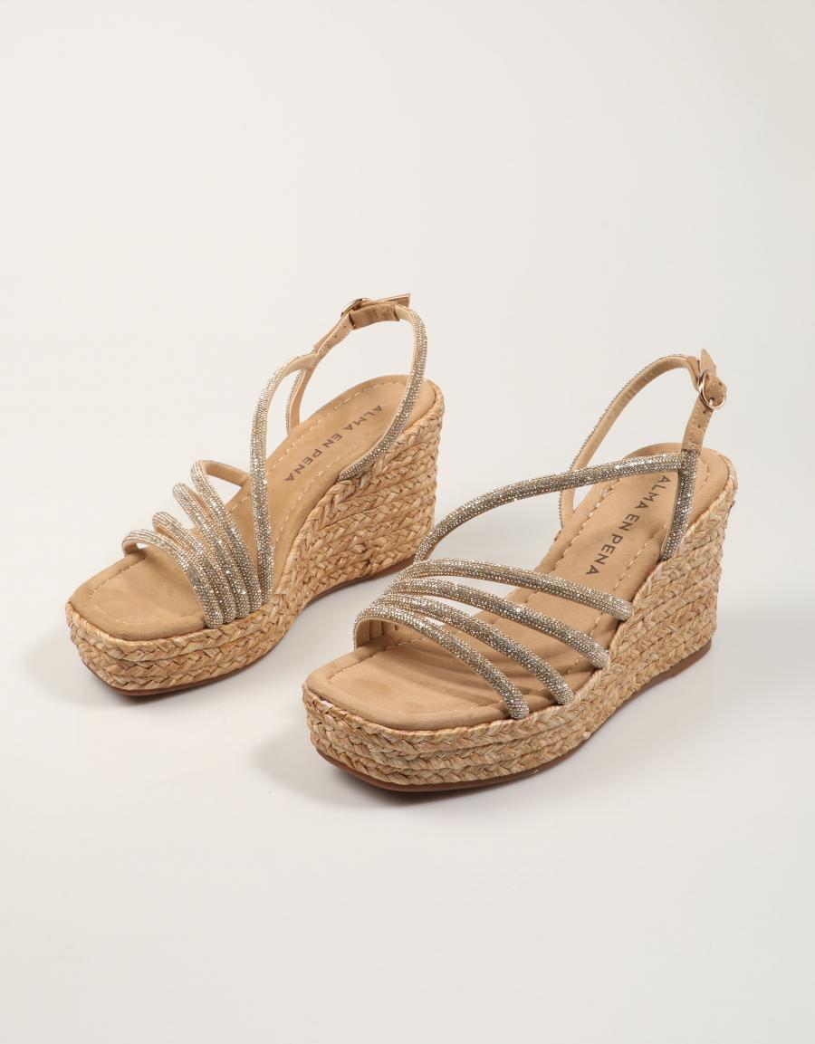 SANDALIAS ALMA EN PENA  en color Beige