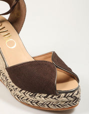 SANDALIAS GAIMO BANDY LINO GLITTER MOKA en color Marron