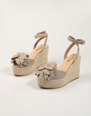 ALPARGATAS GAIMO ADALLA LINO GLITTER PLATA en color Plata