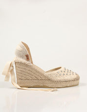 ALPARGATAS VIDORRETA CROCHET CRISTAL CRUOD en color Beige