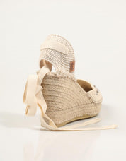 ALPARGATAS VIDORRETA CROCHET CRISTAL CRUOD en color Beige