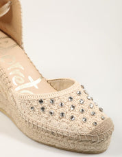 ALPARGATAS VIDORRETA CROCHET CRISTAL CRUOD en color Beige