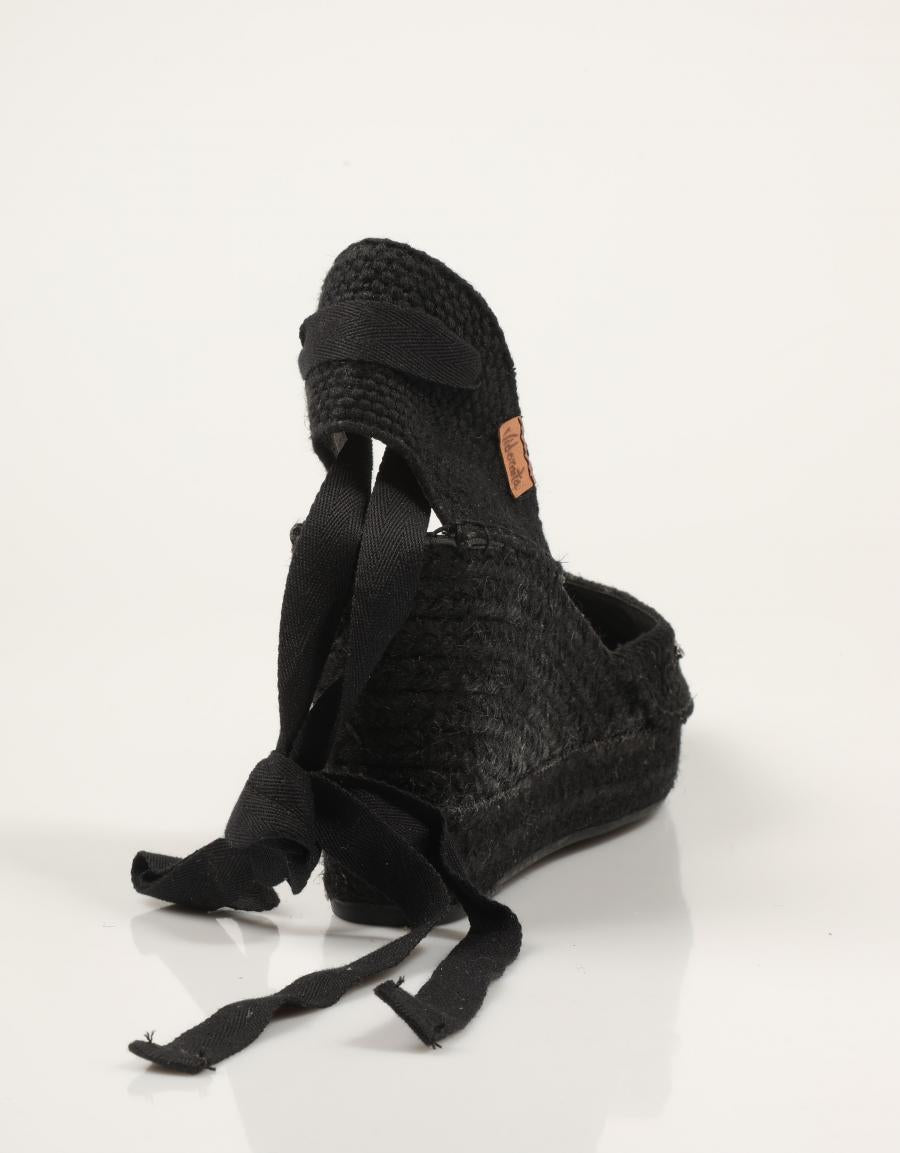 ALPARGATAS VIDORRETA CROCHET  CRISTAL NEGRO en color Negro