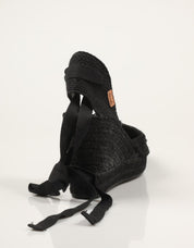 ALPARGATAS VIDORRETA CROCHET  CRISTAL NEGRO en color Negro