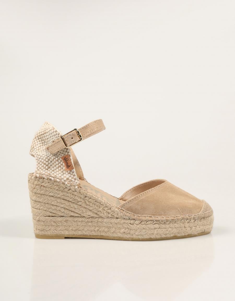 ALPARGATAS VIDORRETA VITELO ARENA en color Beige
