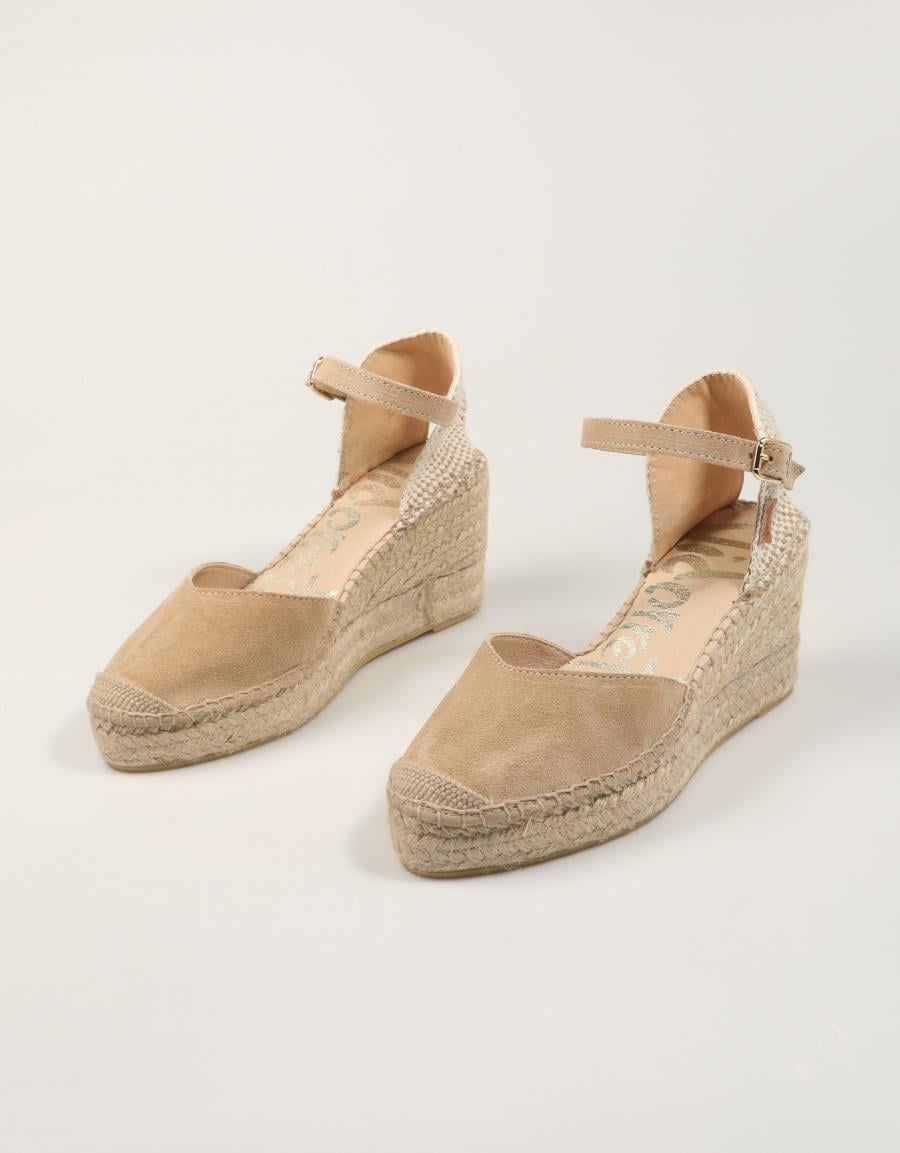 ALPARGATAS VIDORRETA VITELO ARENA en color Beige