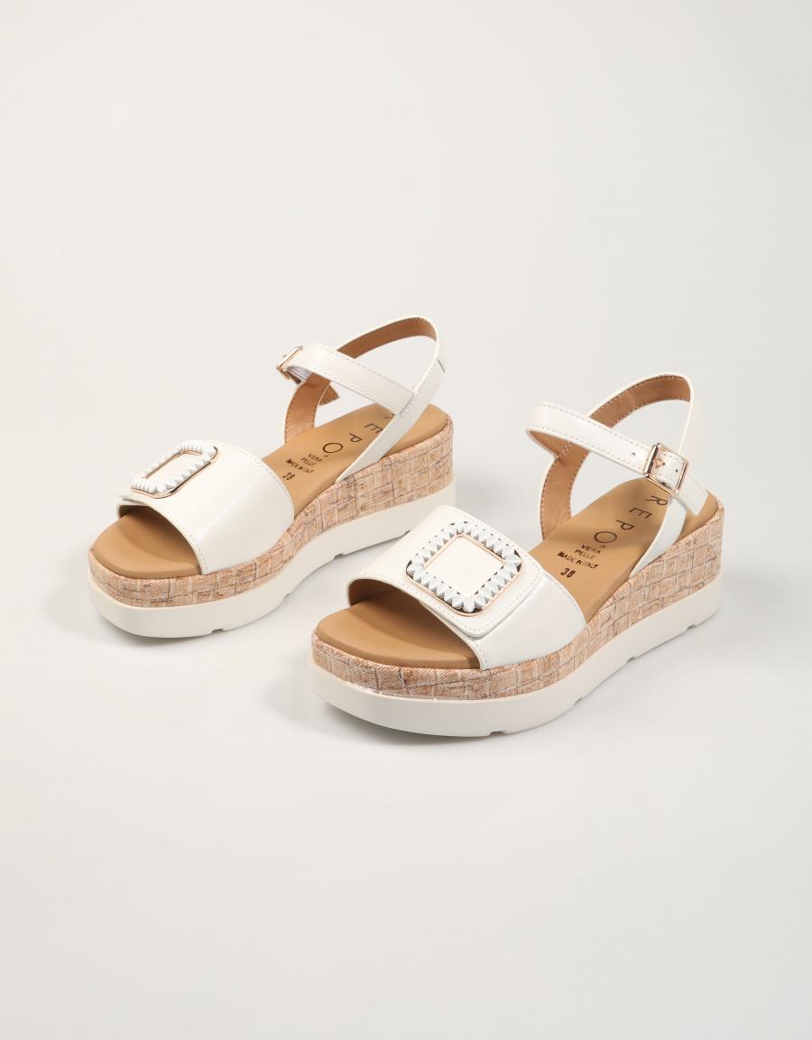 SANDALIAS LA REPO SANDALIA BIANCO en color Blanco