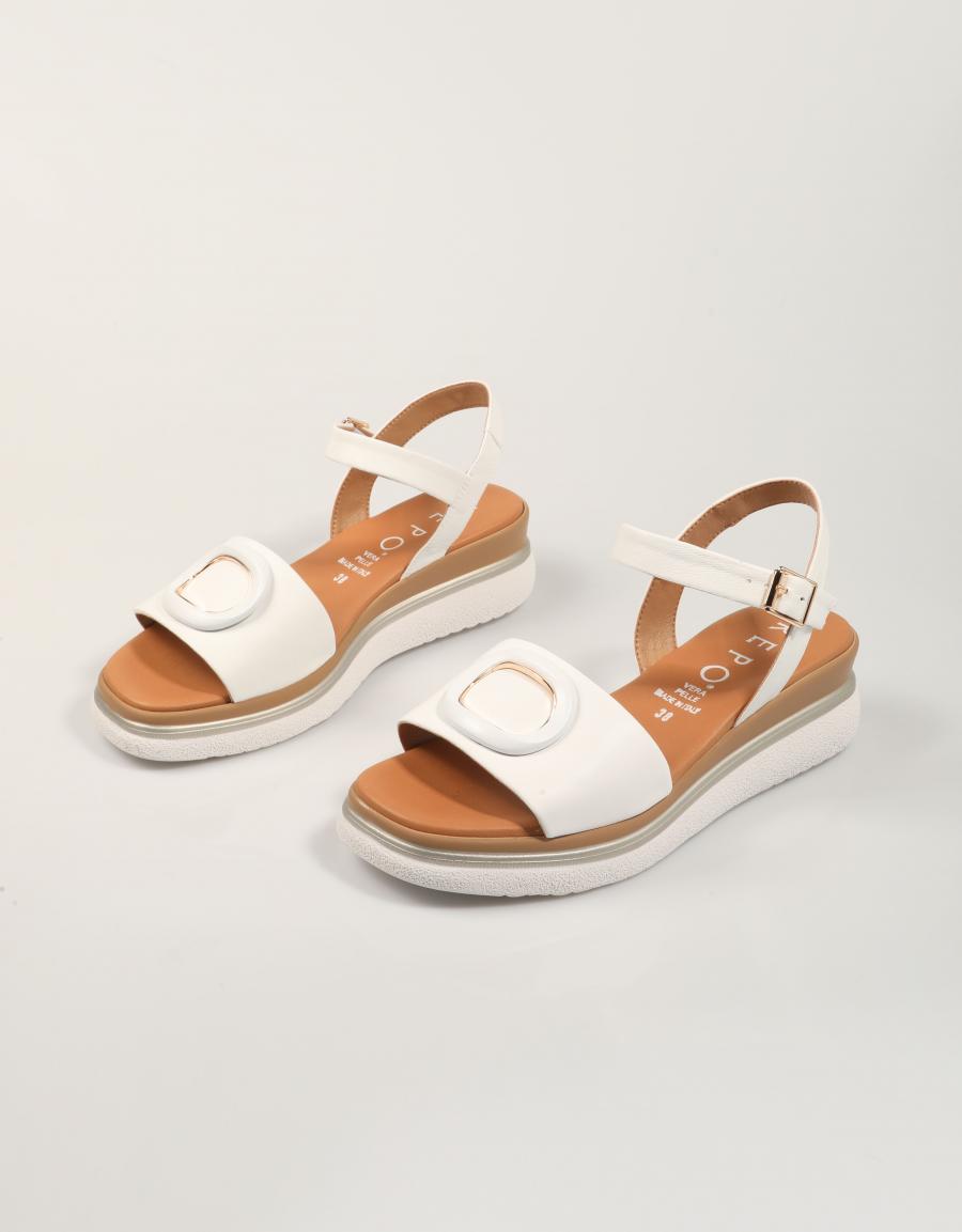SANDALIAS LA REPO SANDALIA BLANCO en color Blanco