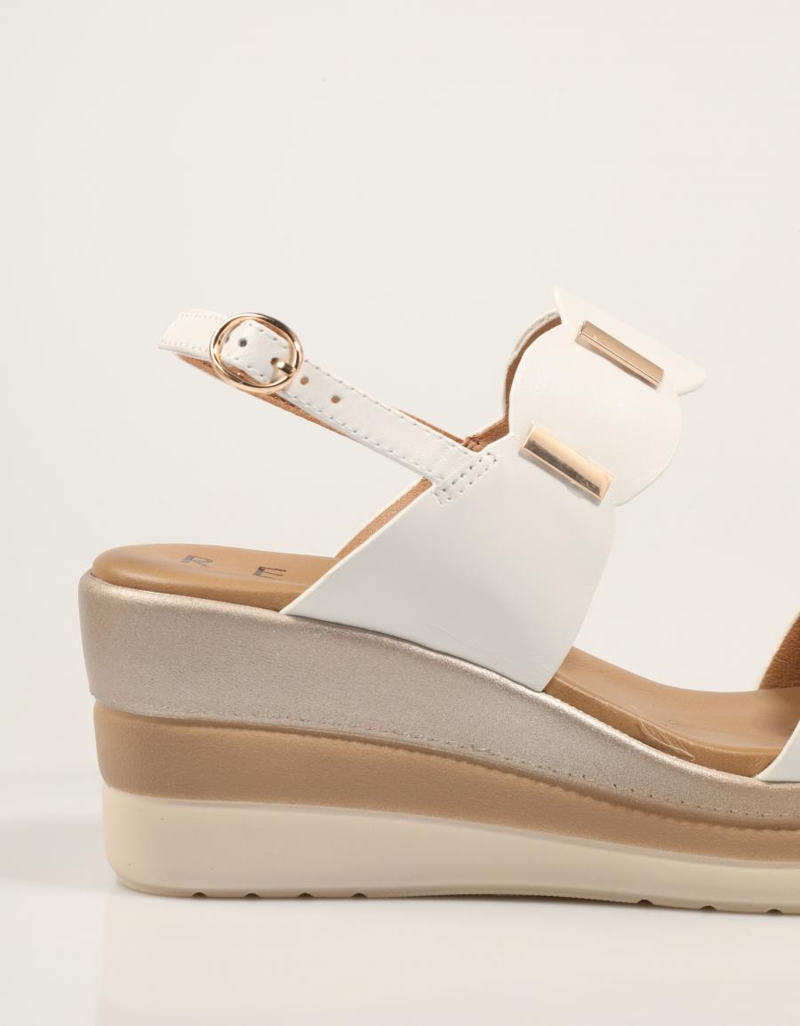 SANDALIAS LA REPO SANDALIA BLANCO TUTTA PELLE en color Blanco