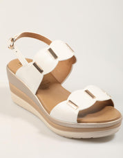 SANDALIAS LA REPO SANDALIA BLANCO TUTTA PELLE en color Blanco