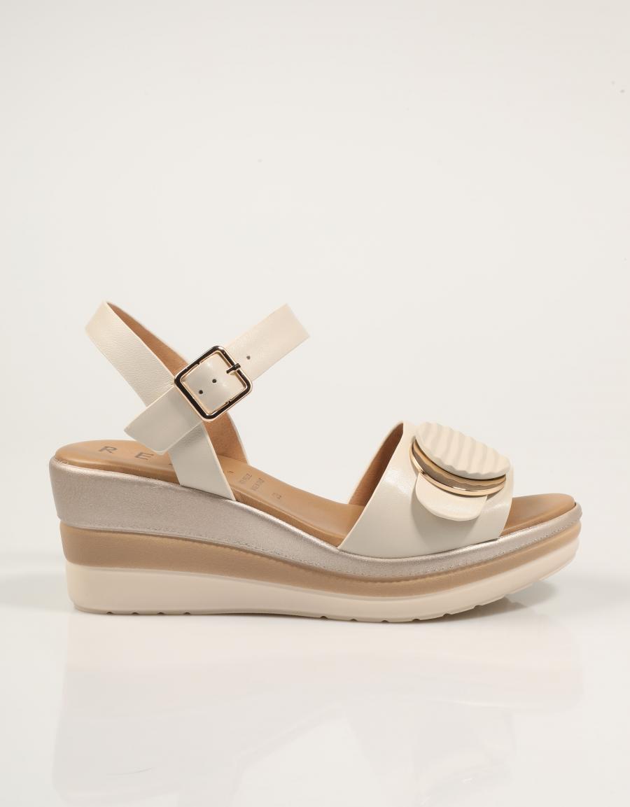 SANDALIAS LA REPO SANDALIA AVORIO en color Hielo