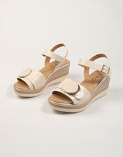 SANDALIAS LA REPO SANDALIA AVORIO en color Hielo