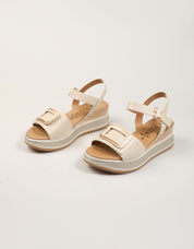 SANDALIAS LA REPO SANDALIA AVORIO en color Hielo