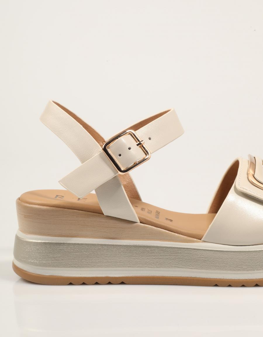 SANDALIAS LA REPO SANDALIA AVORIO en color Hielo