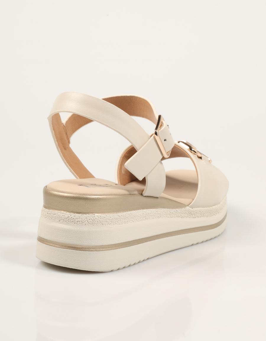 SANDALIAS LA REPO SANDALIA AVORIO en color Hielo