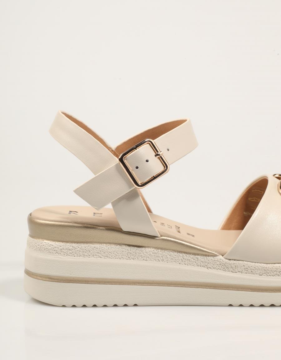 SANDALIAS LA REPO SANDALIA AVORIO en color Hielo