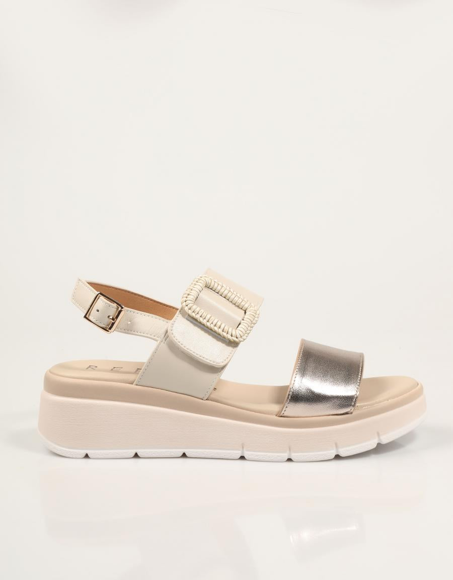 SANDALIAS LA REPO SANDALIA CIPRIA AVORIO en color Hielo