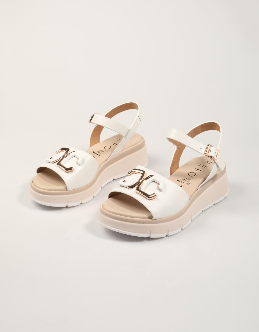 SANDALIAS LA REPO SANDALIA BIANCO en color Blanco