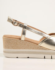 SANDALIAS LA REPO SANDALIA PLATINO TUTTA PELLE en color Platino