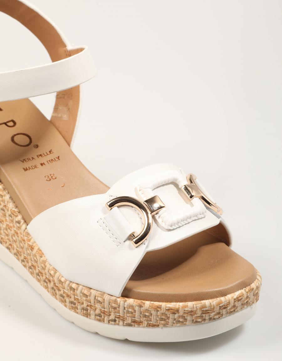 SANDALIAS LA REPO SANDALIA BIANCO en color Blanco
