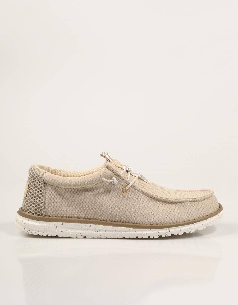 ZAPATOS DUDE WALLY MESH NEUTRALS en color Beige