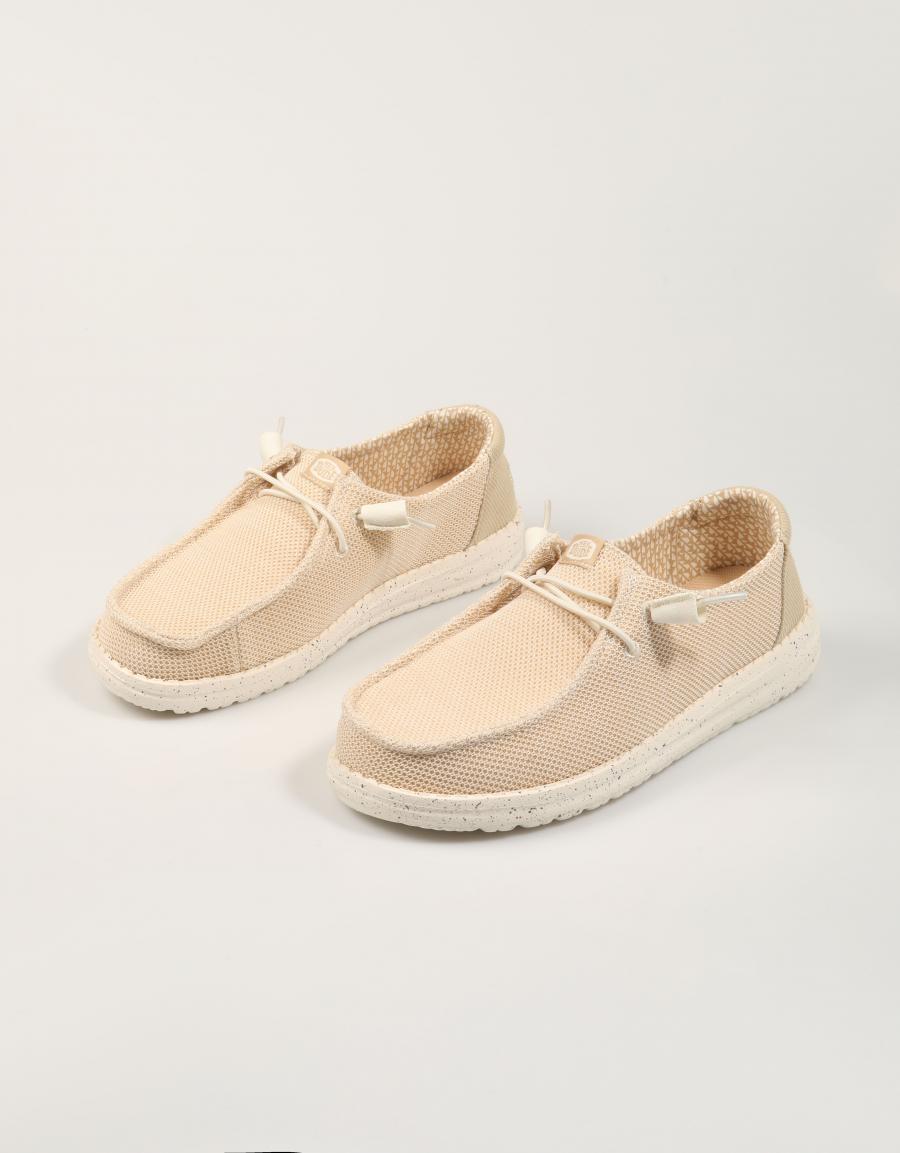 ZAPATOS SPORT DUDE WEBDY STRETCH MESH en color Beige