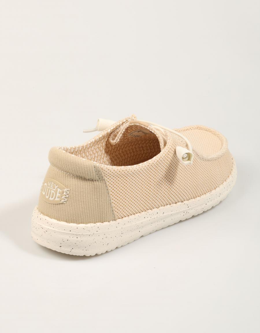 ZAPATOS SPORT DUDE WEBDY STRETCH MESH en color Beige