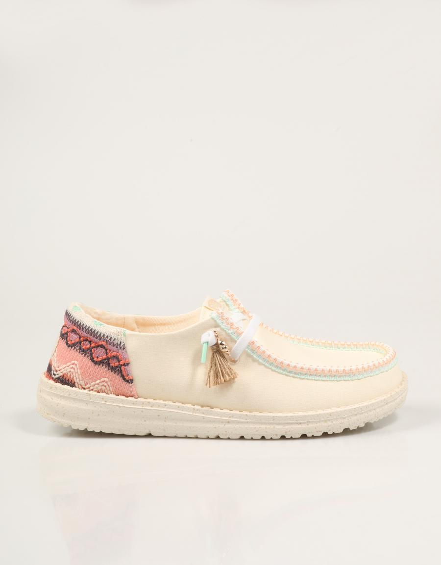 ZAPATOS SPORT DUDE WEBDY FUNK BEACH WOVEN en color Blanco