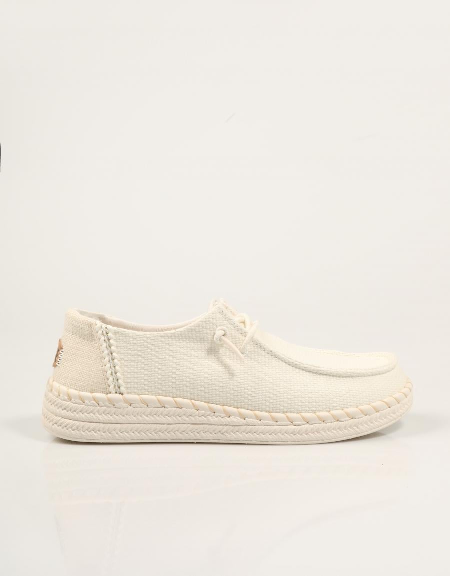 ZAPATOS DUDE WEBDY ESPADRILE WOVEN en color Blanco