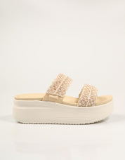 SANDALIAS DUDE AUSTIN SLIDE WOVEN en color Beige