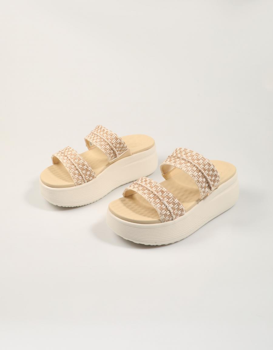 SANDALIAS DUDE AUSTIN SLIDE WOVEN en color Beige