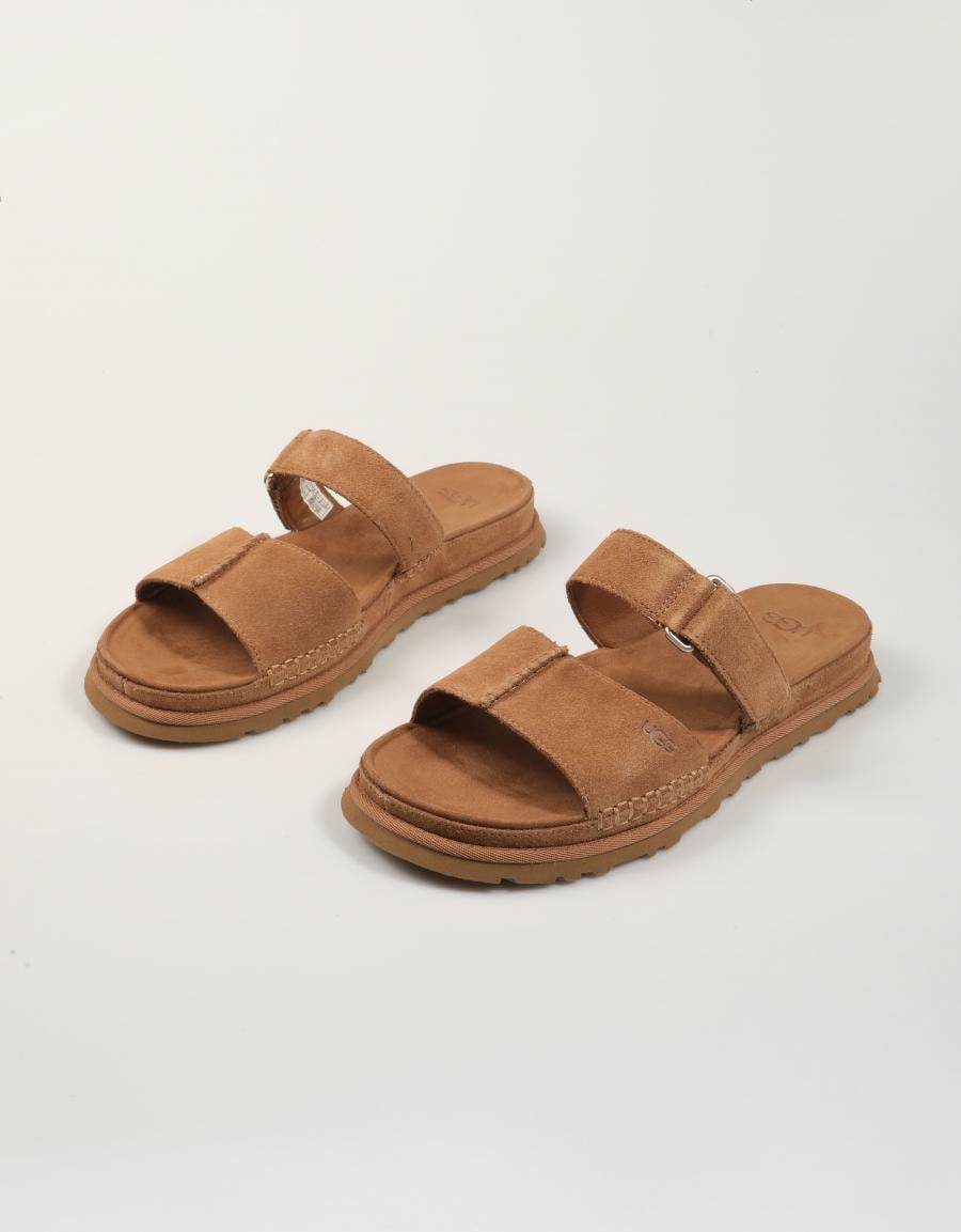 SANDALIAS UGG GOLDENGAZE SLIDE 1178590 en color Cuero