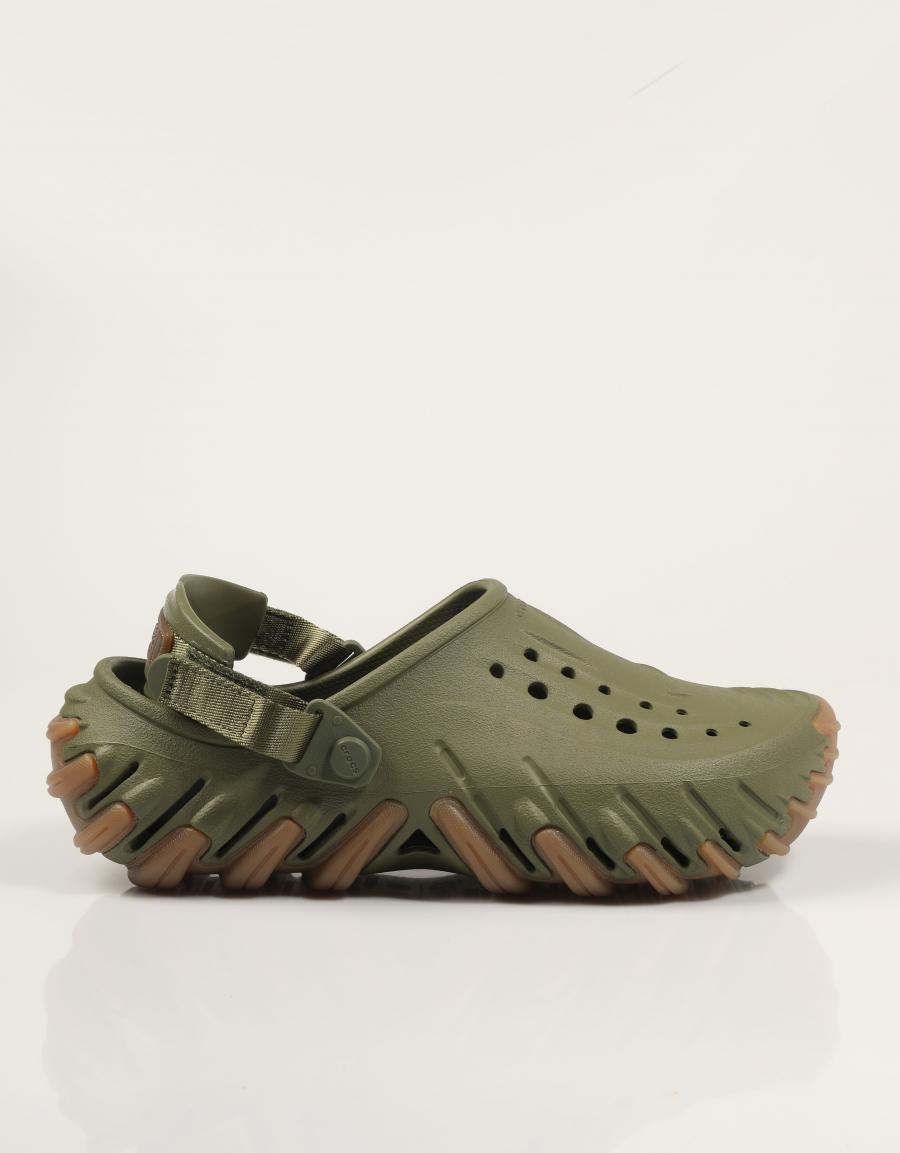 ZUECOS CROCS ECHO GUM ARMY GREEN 211675 en color Kaki