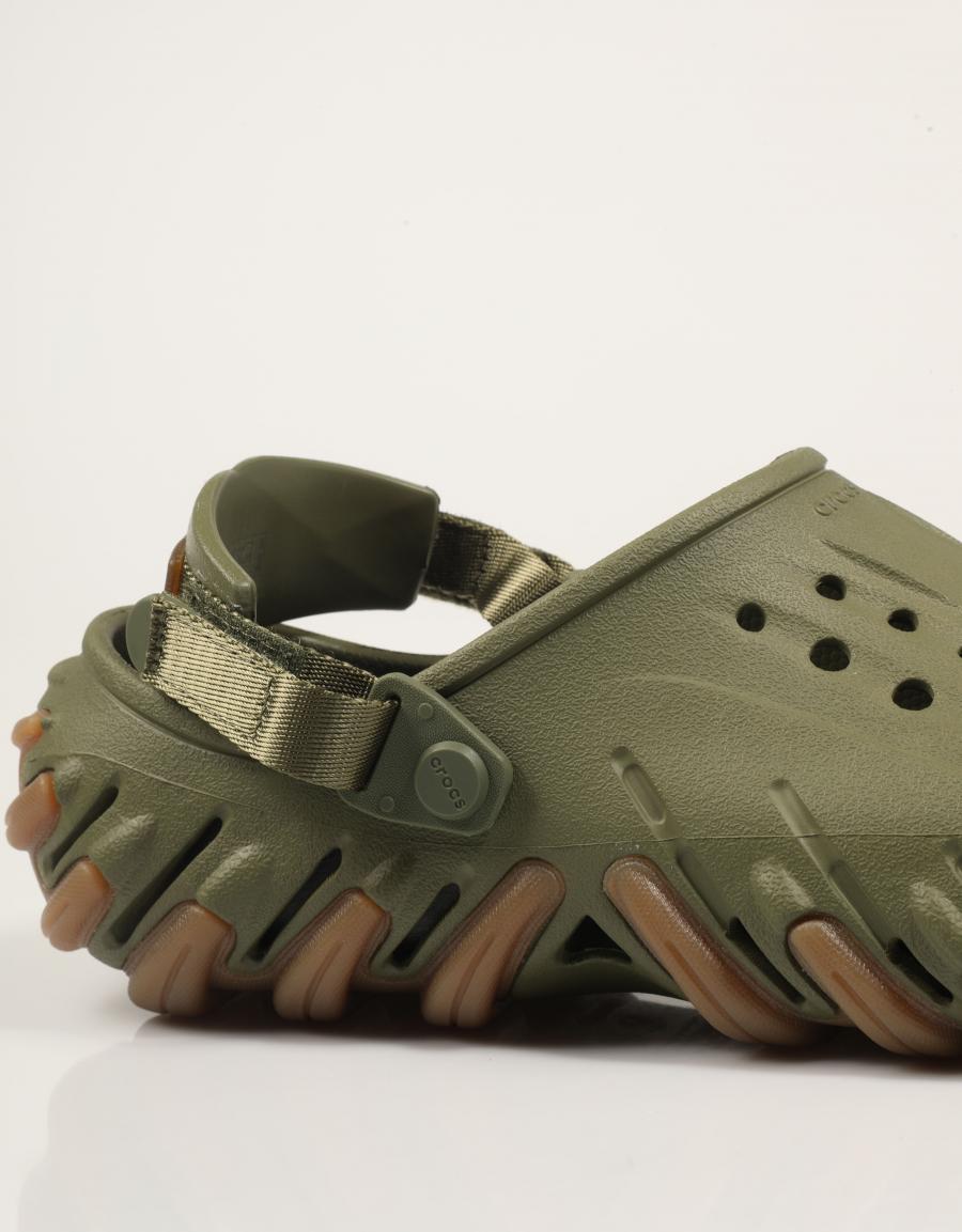 ZUECOS CROCS ECHO GUM ARMY GREEN 211675 en color Kaki