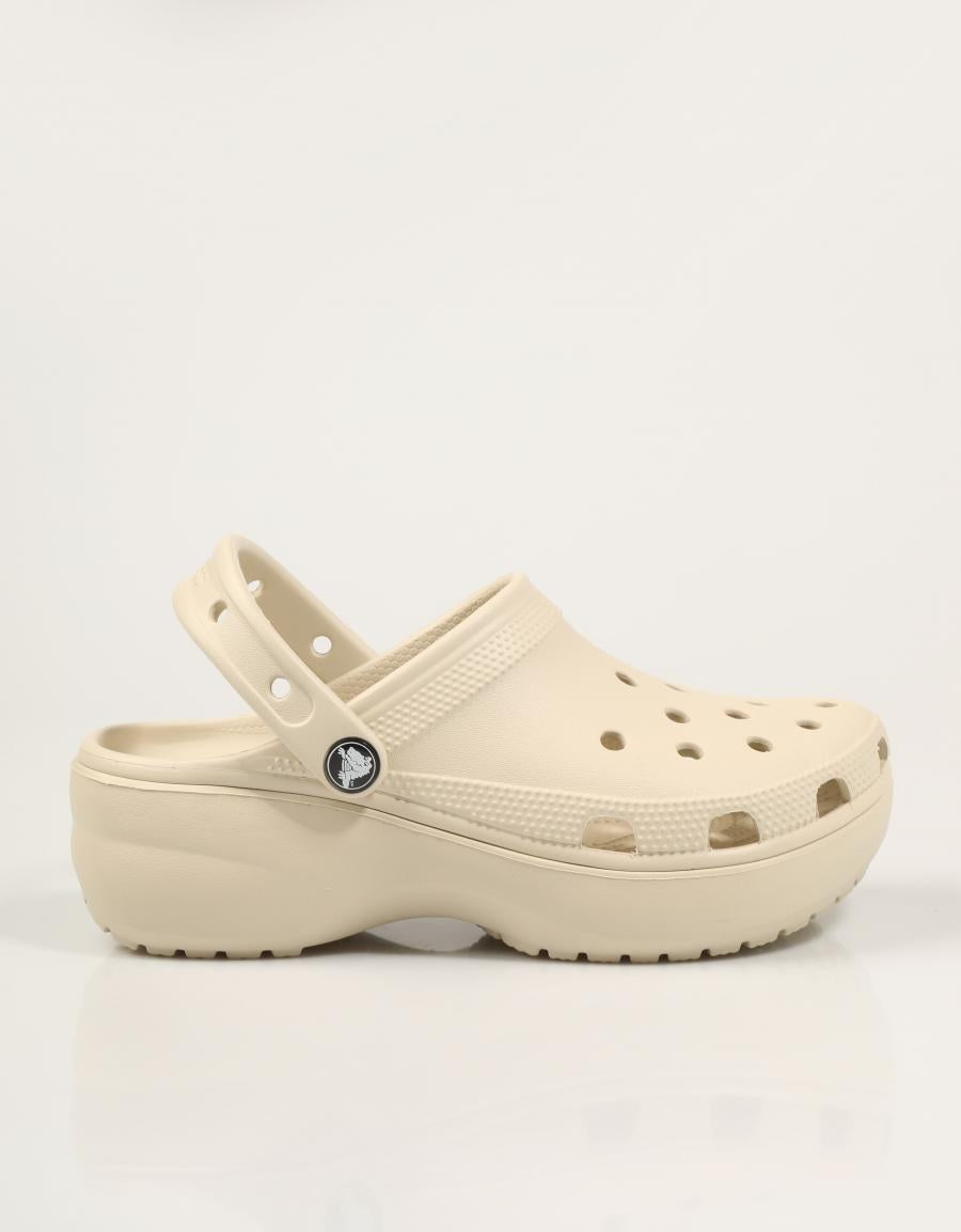 ZUECOS CROCS CLASSIC PLATFORM BONE 206750 en color Beige