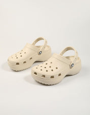 ZUECOS CROCS CLASSIC PLATFORM BONE 206750 en color Beige