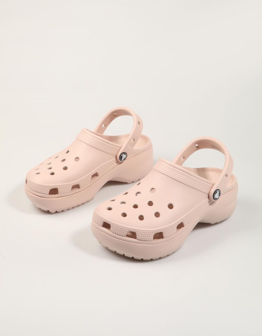 ZUECOS CROCS CLASSIC PLATFORM QUARTZ 206750 en color Rosa