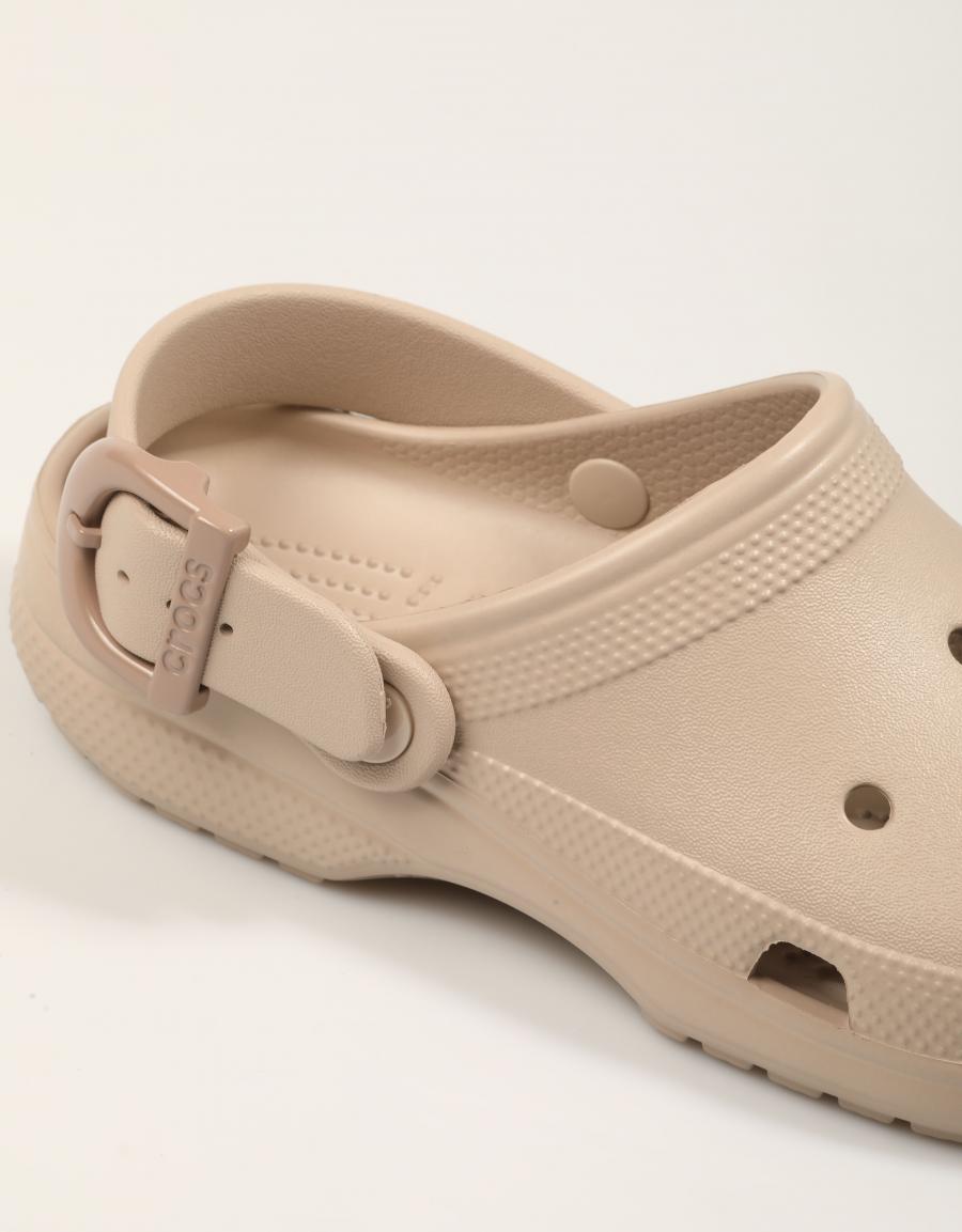 ZUECOS CROCS CLASSIC BUCKLE FRAPPE 213347 en color Taupe
