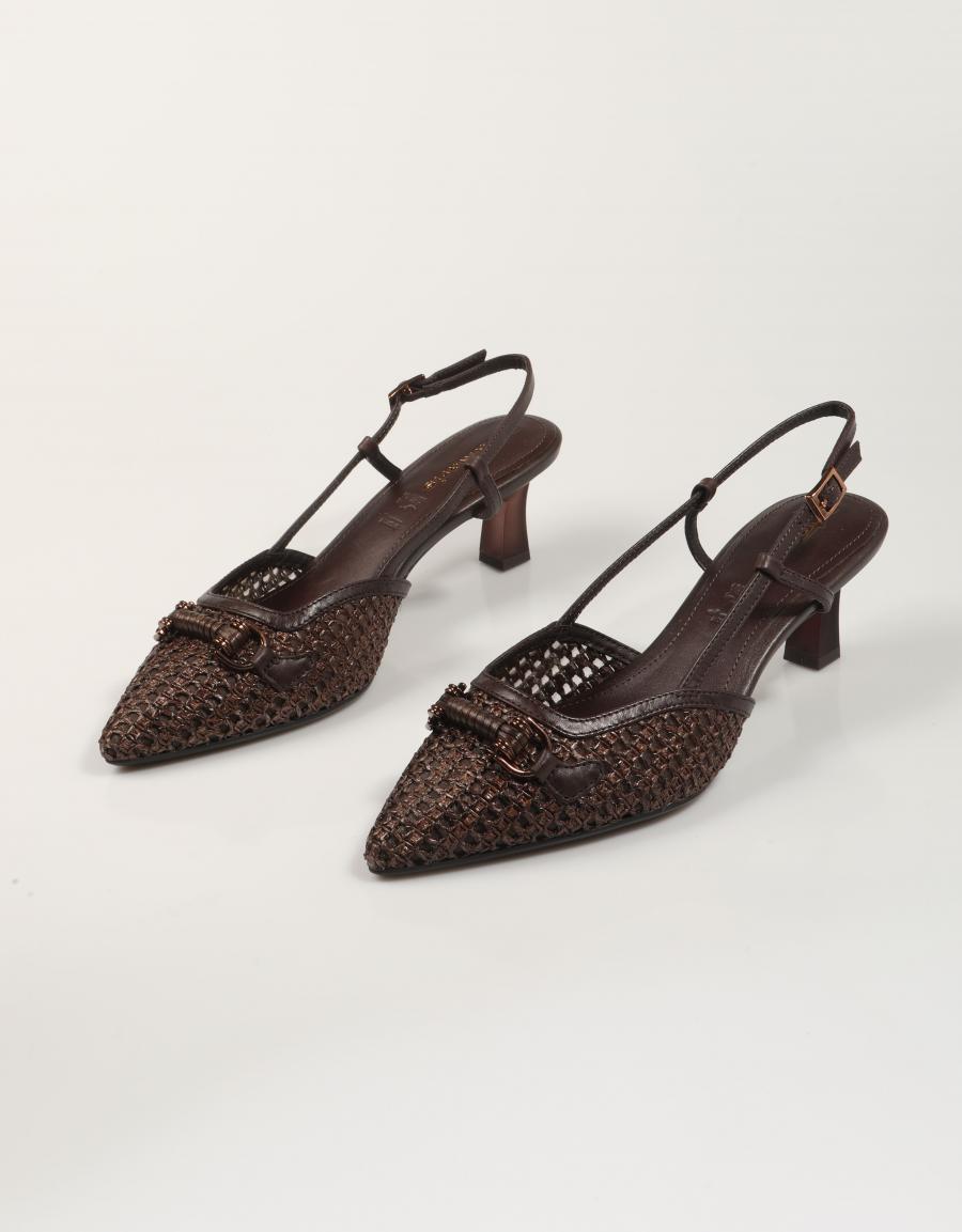 SANDALIAS TAMARIS SLIM BACK MOCCA  en color Marron