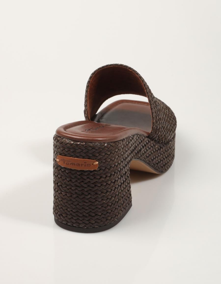 SANDALIAS TAMARIS PALA RAFIA MOCCA en color Marron