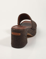 SANDALIAS TAMARIS PALA RAFIA MOCCA en color Marron