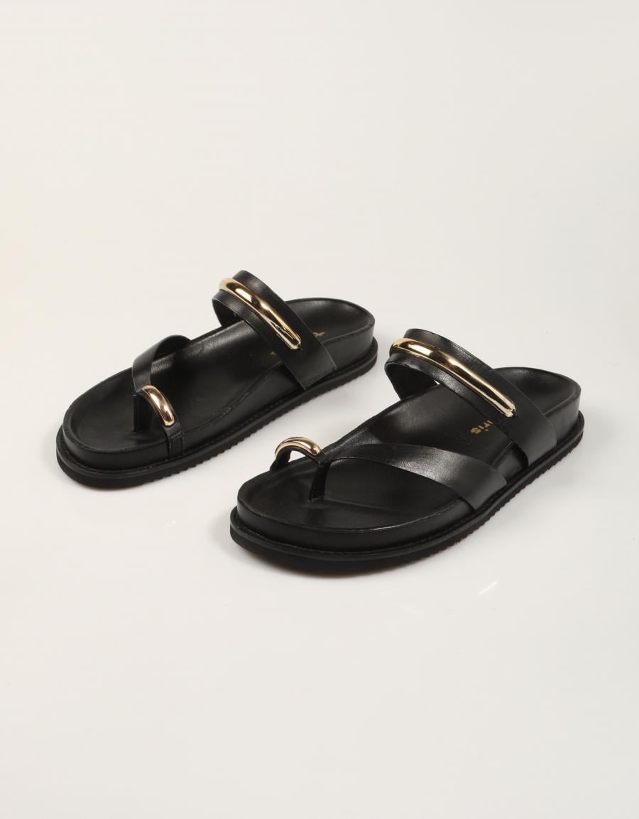 SANDALIAS TAMARIS BIO CHAPA BLACK en color Negro