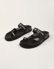 SANDALIAS TAMARIS BIO CHAPA BLACK en color Negro
