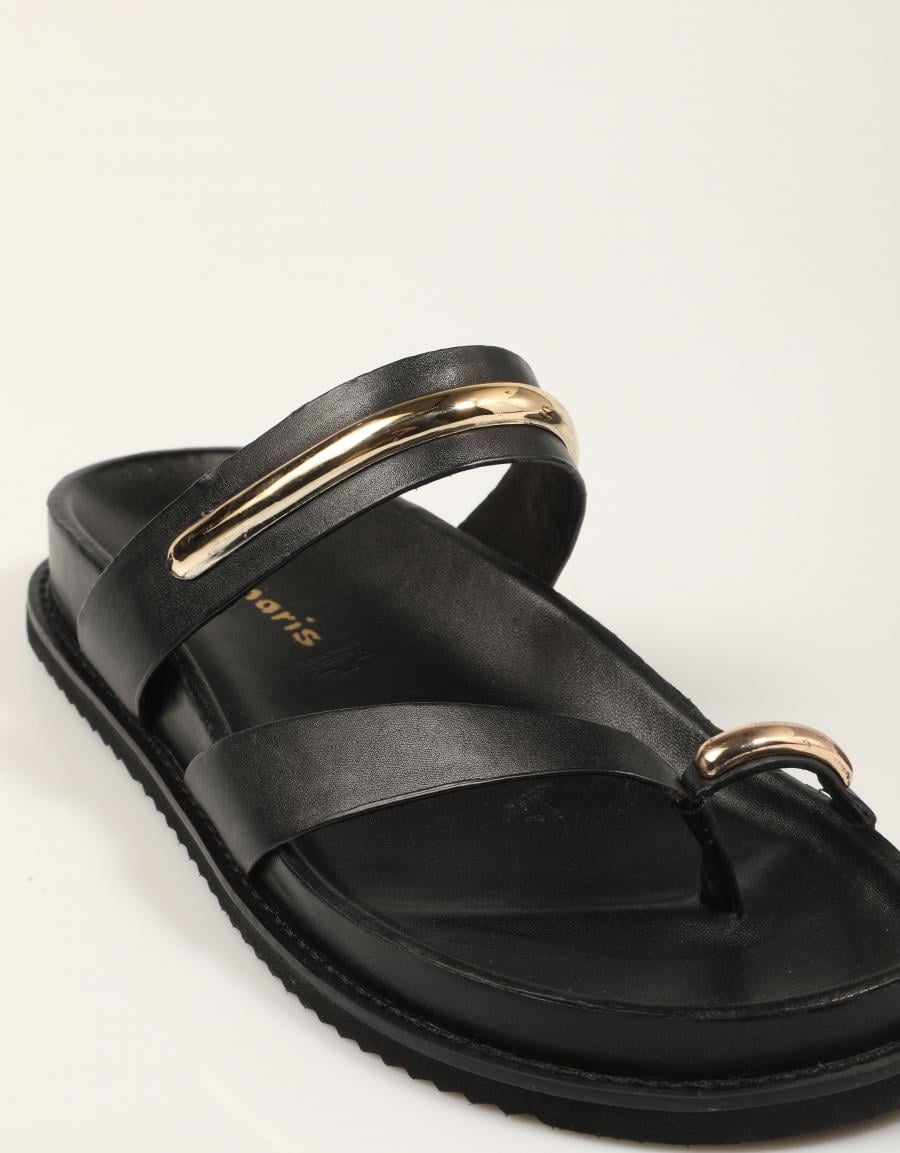 SANDALIAS TAMARIS BIO CHAPA BLACK en color Negro