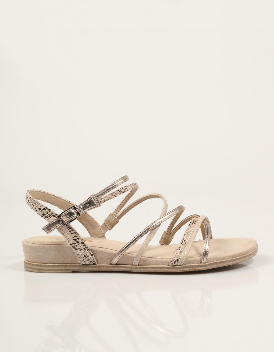 SANDALIAS TAMARIS SANDALIA TIRAS NUDE COMB en color Beige
