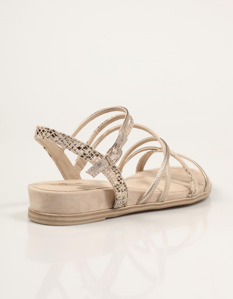 SANDALIAS TAMARIS SANDALIA TIRAS NUDE COMB en color Beige