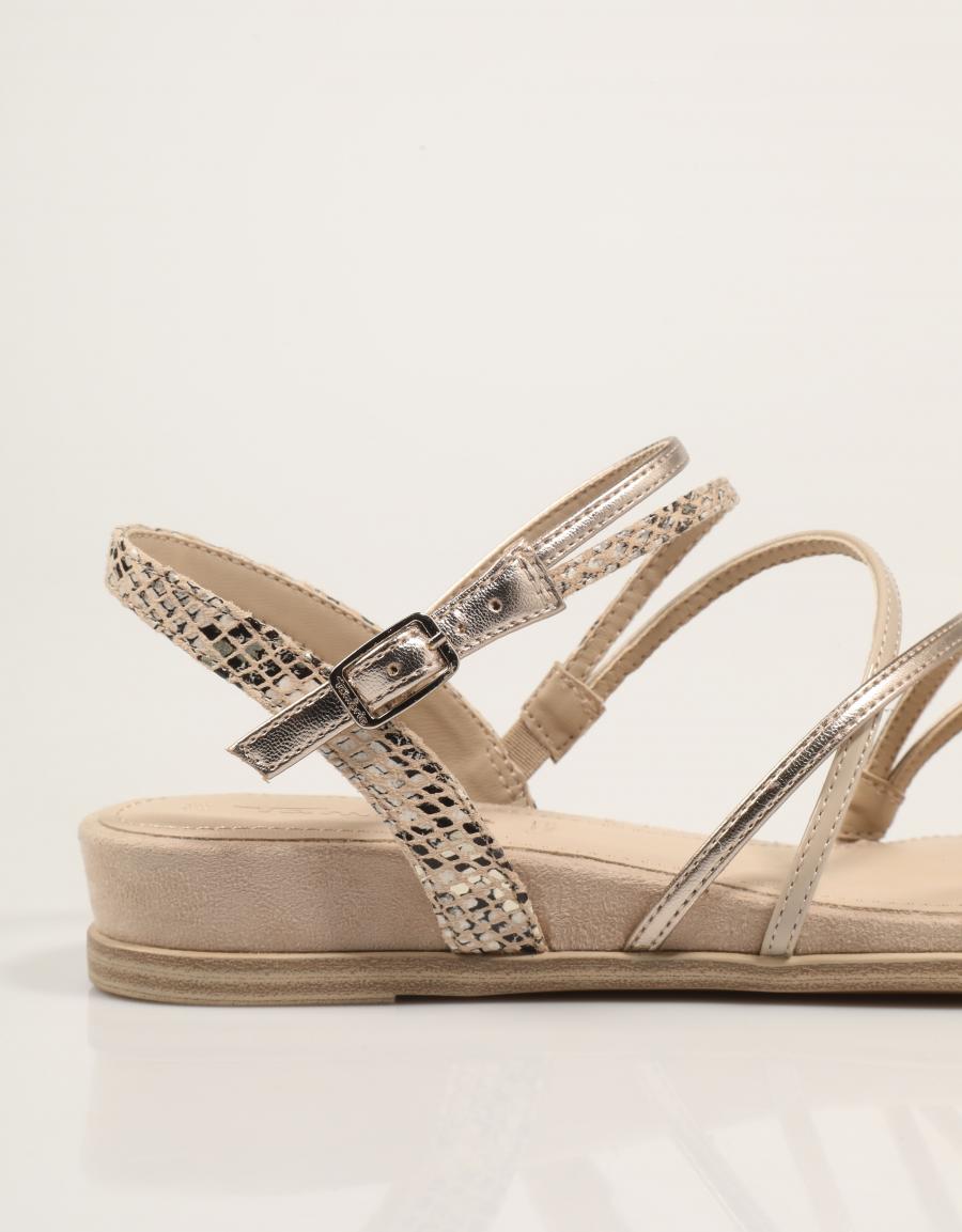 SANDALIAS TAMARIS SANDALIA TIRAS NUDE COMB en color Beige