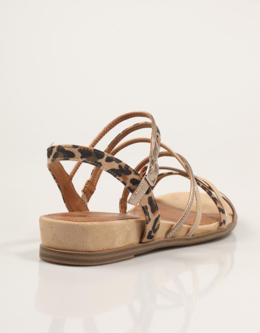 SANDALIAS TAMARIS SANDALIA TIRAS TAN COMB en color Cuero