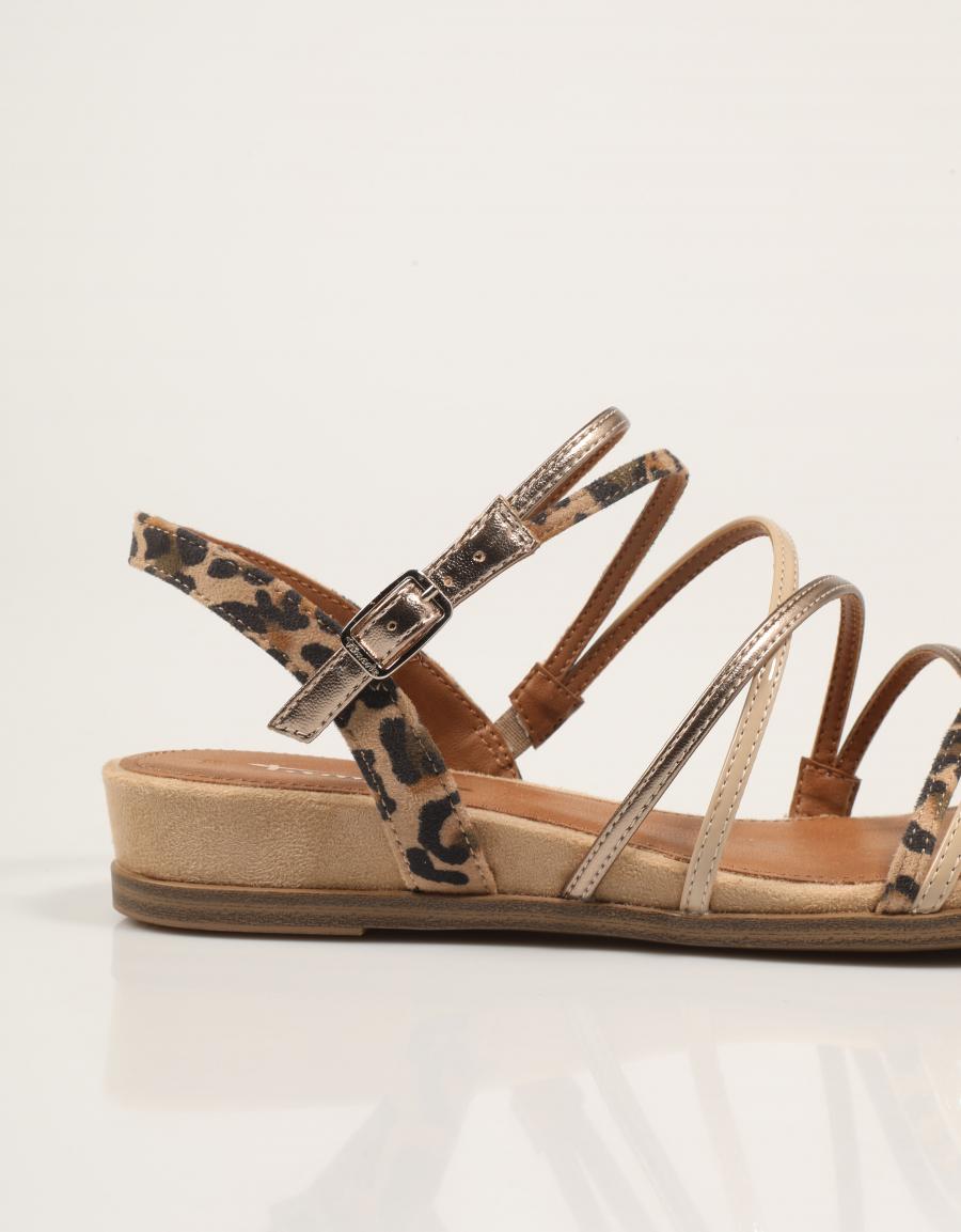 SANDALIAS TAMARIS SANDALIA TIRAS TAN COMB en color Cuero