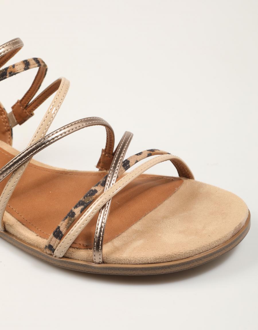 SANDALIAS TAMARIS SANDALIA TIRAS TAN COMB en color Cuero